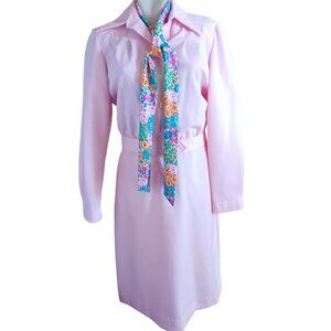 Vintage Dress Set sz 10 1970s Julie Miller Of California Blazer Jacket Secretary